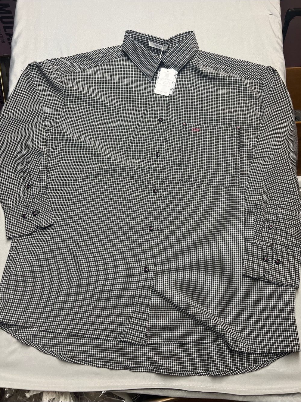 Pou Dou Dou Vingt-Trois Mens Black White Check Button Down Shirt Favorite Shirt